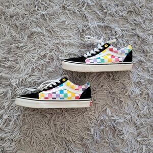Rainbow Checkered Vans